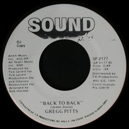 Gregg Pitts - Back To Back / Dedicated To You side A