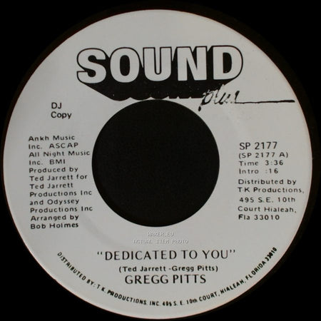Gregg Pitts - Back To Back / Dedicated To You side B