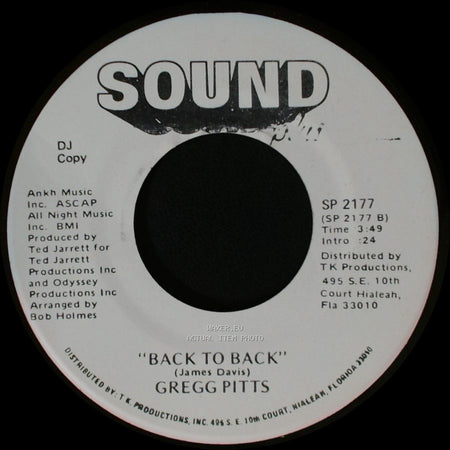 Gregg Pitts - Back To Back / Dedicated To You side A