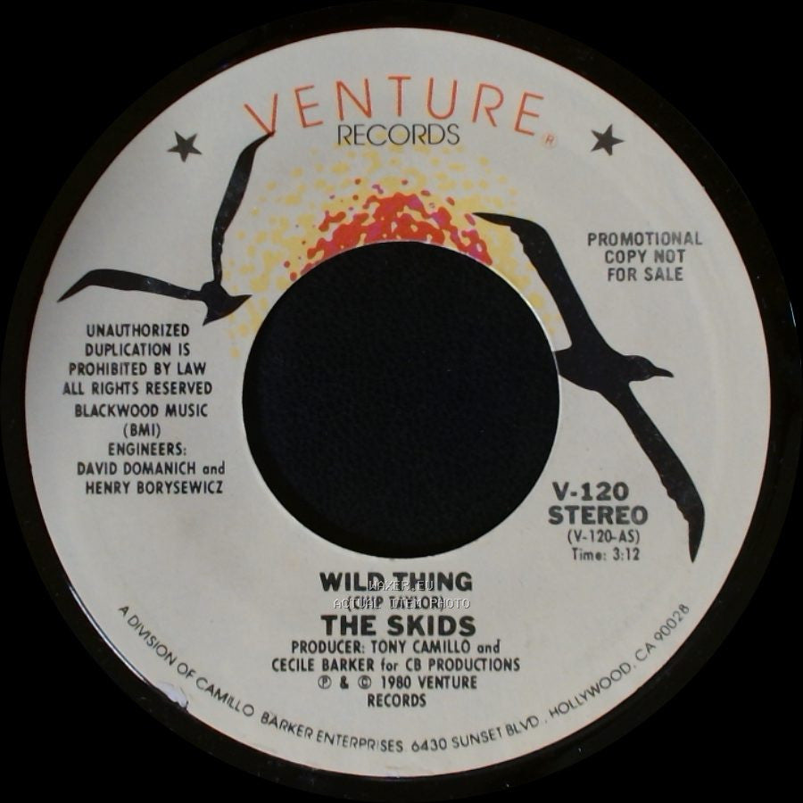 The Skids - Wild Thing / Wild Thing side A