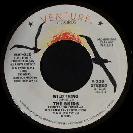 The Skids - Wild Thing / Wild Thing side A