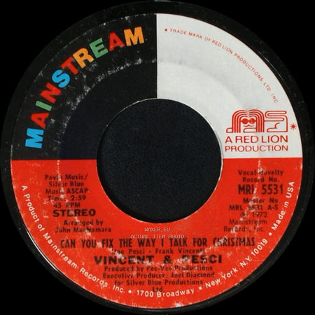 Vincent & Pesci - Can You Fix The Way I Talk For Christmas / Little People Blues side B