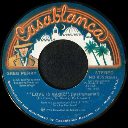 Greg Perry - Love Is Magic (Instrumental) / I'll Be Comin Back side A