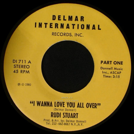Rudi Stuart - "I Wanna Love You All Over" / I Wanna Love You All Over side B