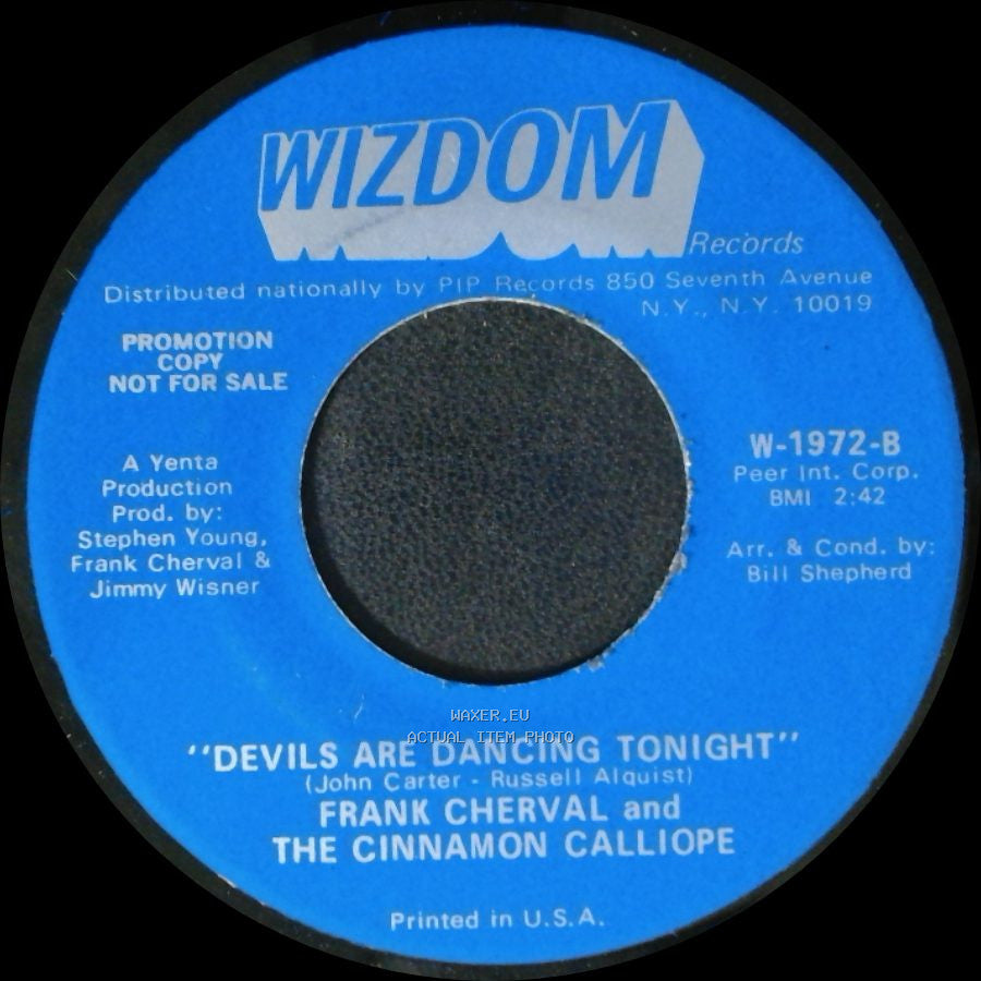 Frank Cherval And The Cinnamon Calliope - I Wish I Were A Child / Devils Are Dancing Tonight side B