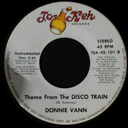 Donnie Vann - Disco Train / Theme From The Disco Train side B