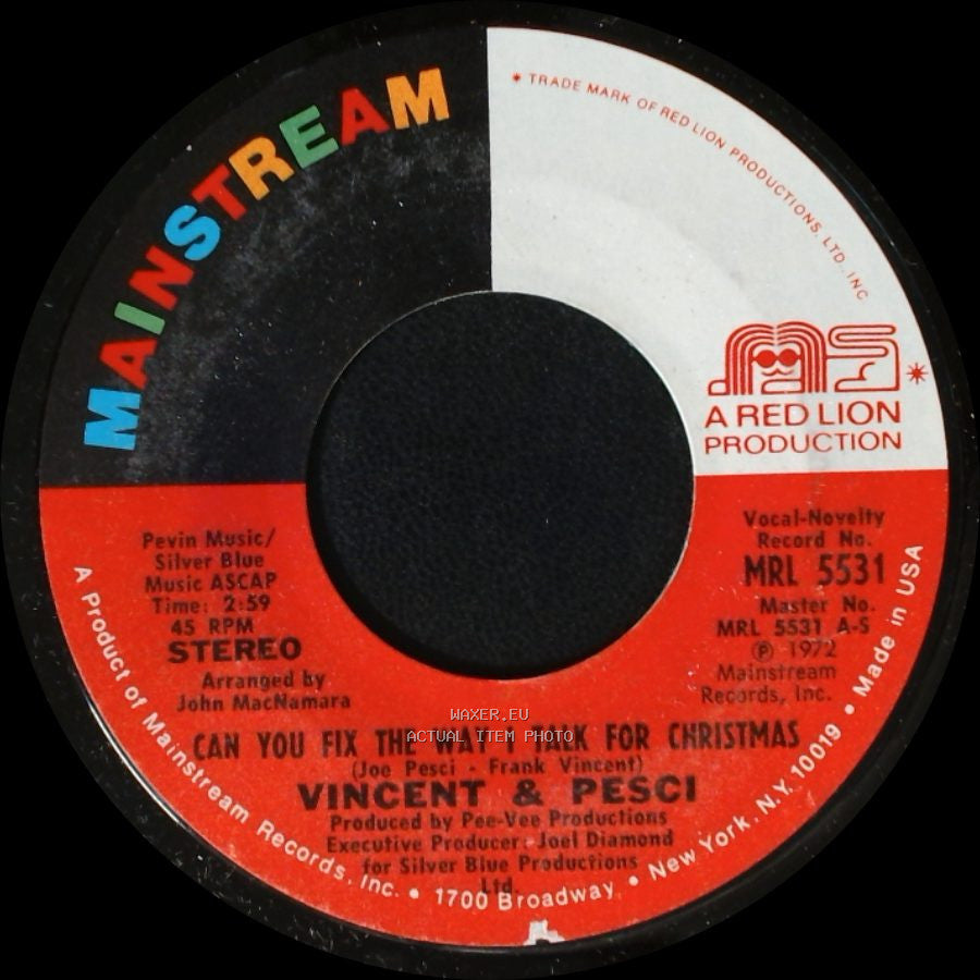 Vincent & Pesci - Can You Fix The Way I Talk For Christmas / Little People Blues side A