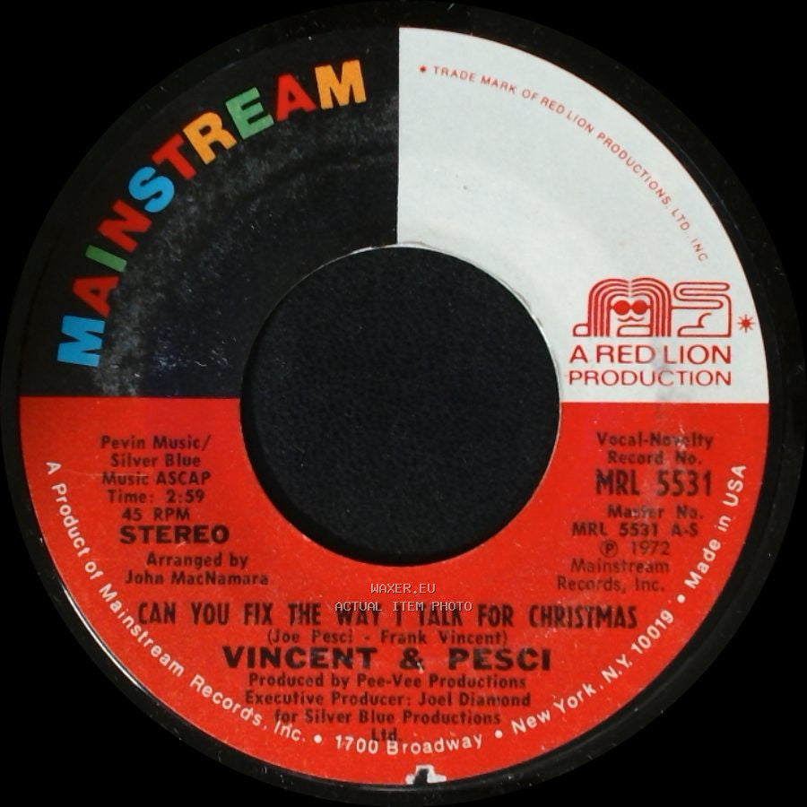 Vincent & Pesci - Can You Fix The Way I Talk For Christmas / Little People Blues side A