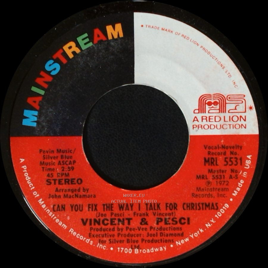 Vincent & Pesci - Can You Fix The Way I Talk For Christmas / Little People Blues side A