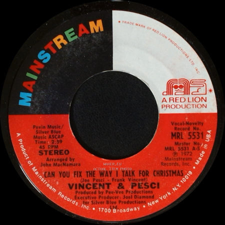 Vincent & Pesci - Can You Fix The Way I Talk For Christmas / Little People Blues side A
