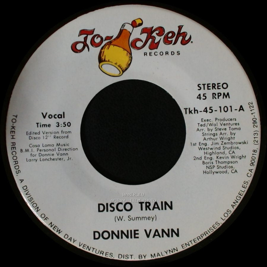 Donnie Vann - Disco Train / Theme From The Disco Train side B