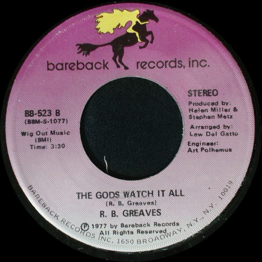 R. B. Greaves - Who's Watching The Baby (Margie) / The Gods Watch It All side A
