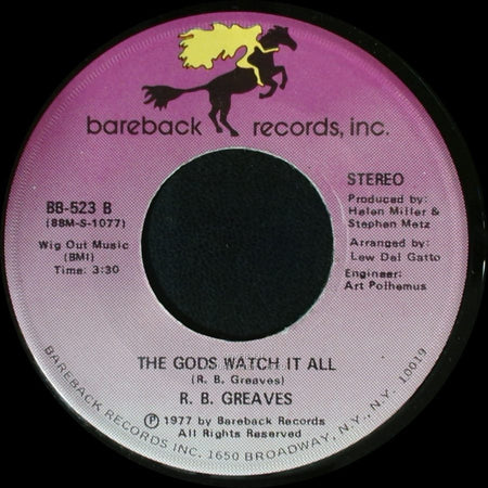 R. B. Greaves - Who's Watching The Baby (Margie) / The Gods Watch It All side A