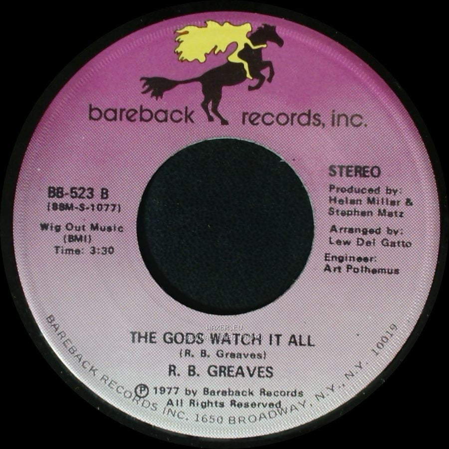 R. B. Greaves - Who's Watching The Baby (Margie) / The Gods Watch It All side A