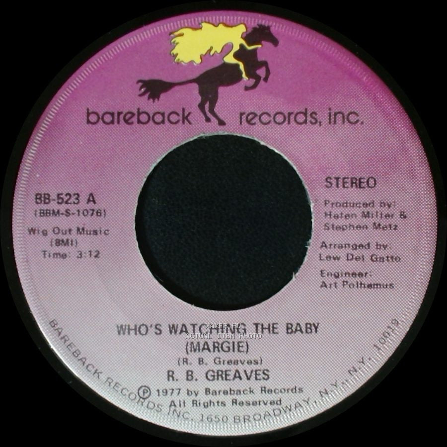 R. B. Greaves - Who's Watching The Baby (Margie) / The Gods Watch It All side A