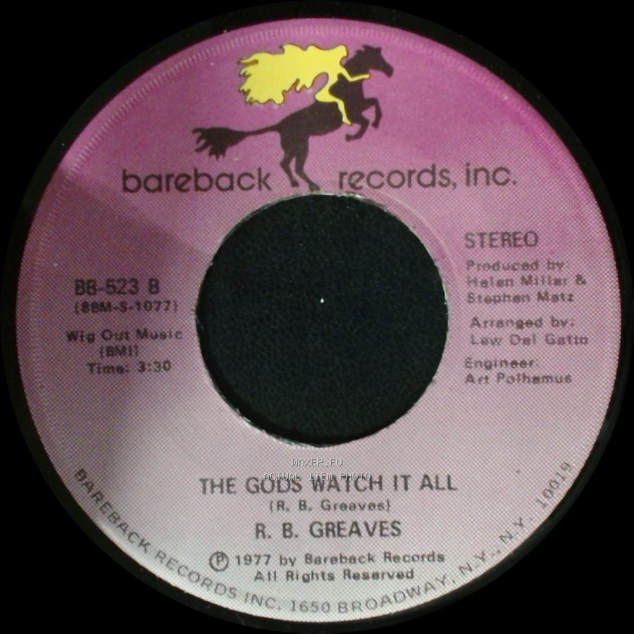 R. B. Greaves - Who's Watching The Baby (Margie) / The Gods Watch It All side B