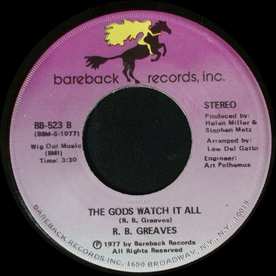 R. B. Greaves - Who's Watching The Baby (Margie) / The Gods Watch It All side A