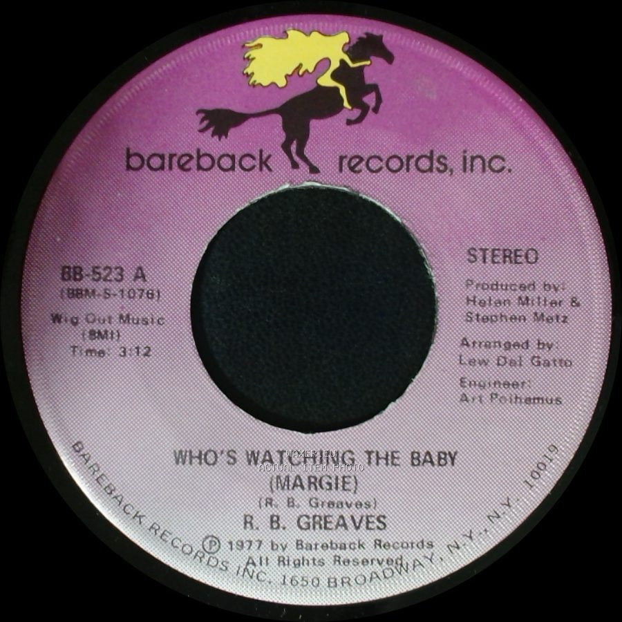 R. B. Greaves - Who's Watching The Baby (Margie) / The Gods Watch It All side A