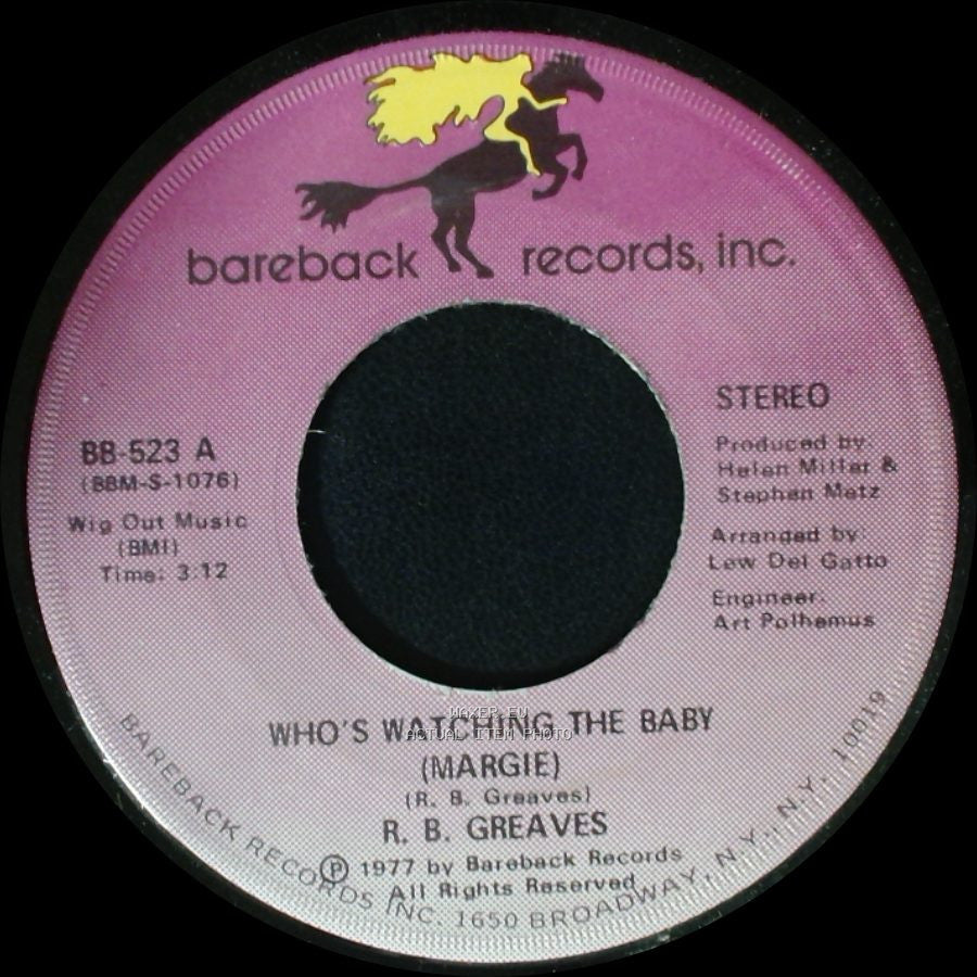 R. B. Greaves - Who's Watching The Baby (Margie) / The Gods Watch It All side A
