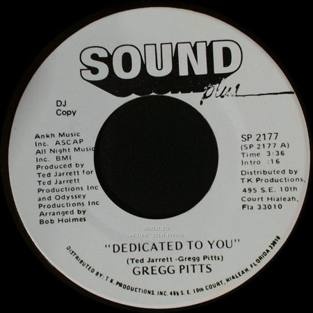 Gregg Pitts - Back To Back / Dedicated To You side A