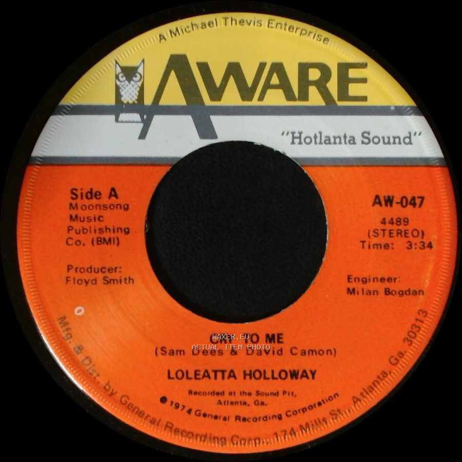 Loleatta Holloway - Cry To Me / So Can I side A