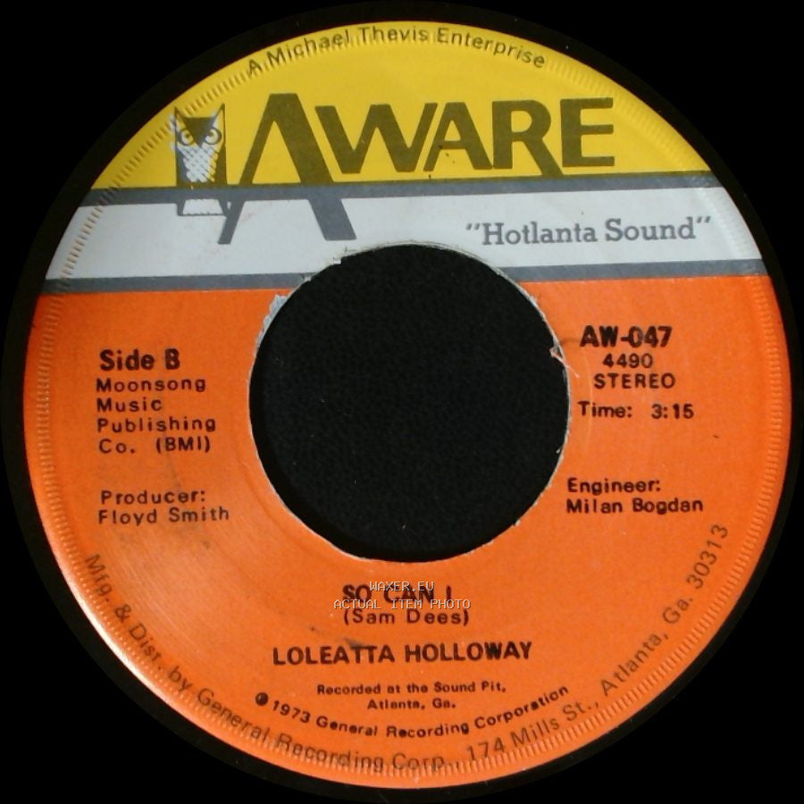 Loleatta Holloway - Cry To Me / So Can I side B