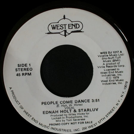 Ednah Holt & Starluv - People Come Dance / People Come Dance side B