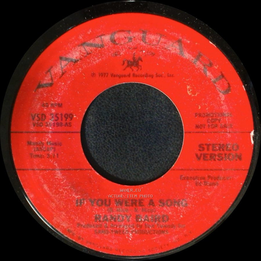 Randy Barrd / Randy Baird - If You Were A Song / If You Were A Song side A