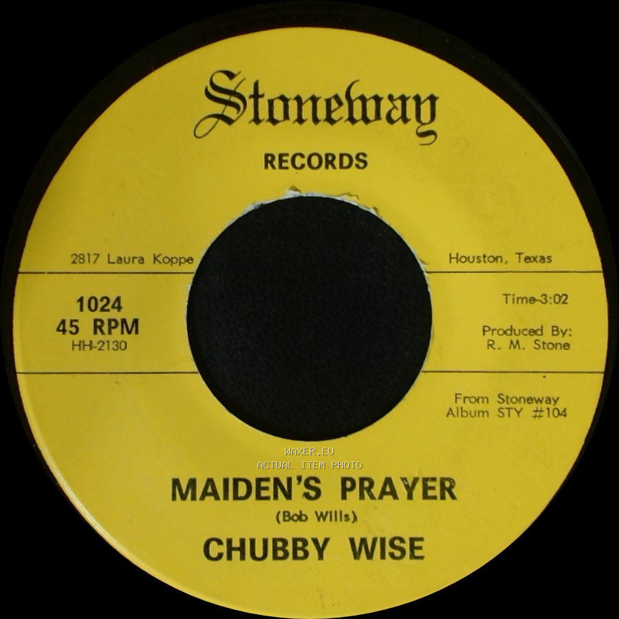Chubby Wise - Maiden's Prayer / Chubby's Hornpipe side A