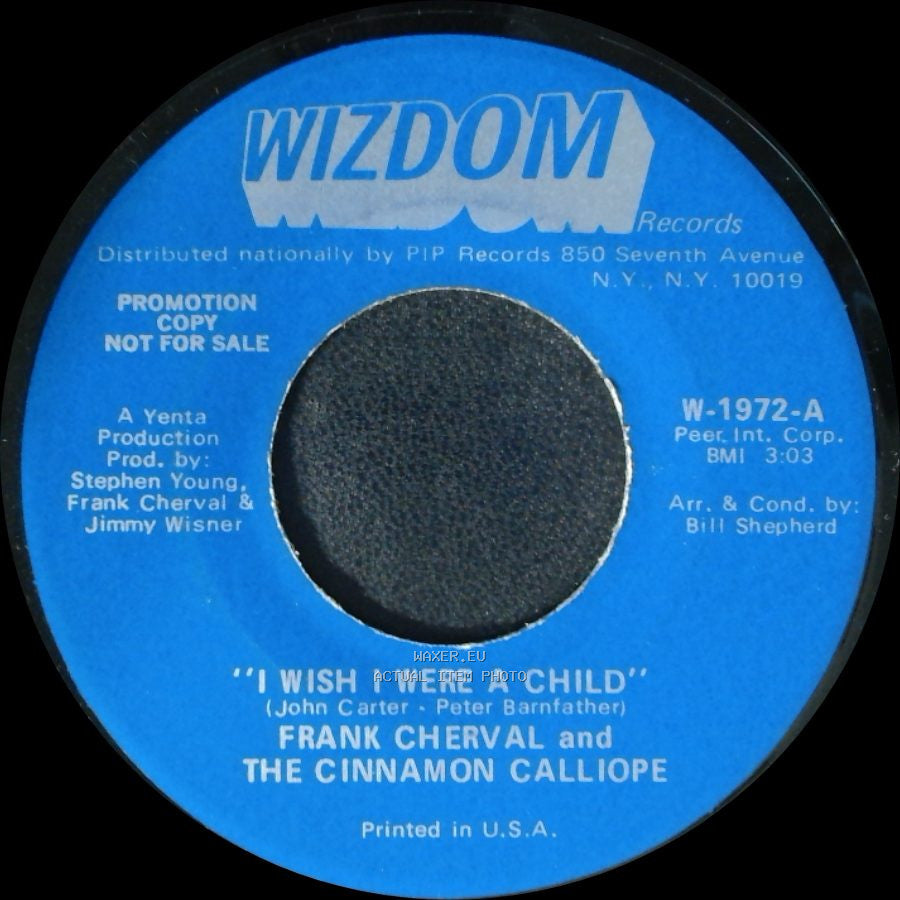 Frank Cherval And The Cinnamon Calliope - I Wish I Were A Child / Devils Are Dancing Tonight side B