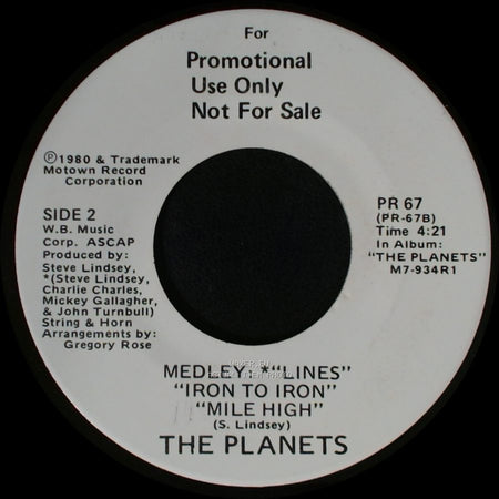 The Planets - Break It To Me Gently / Medley: Lines / Iron To Iron / Mile High side B