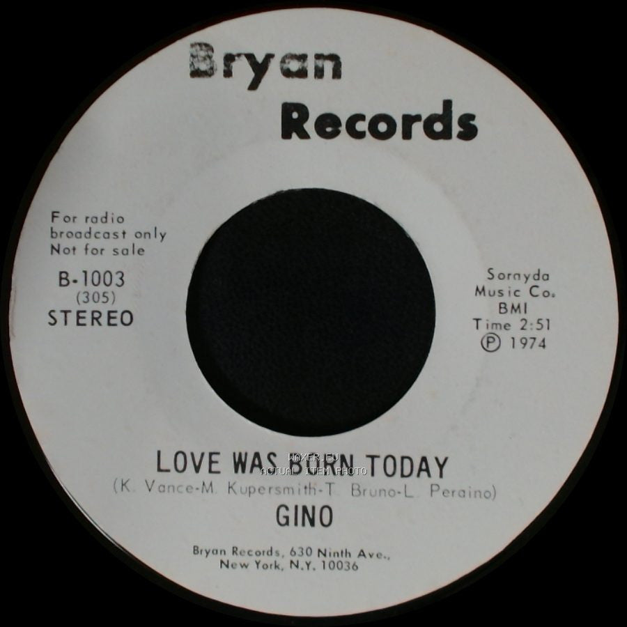 Gino - Love Was Born Today / Love Was Born Today side A
