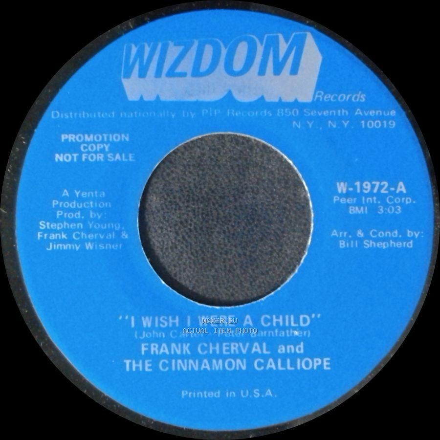 Frank Cherval And The Cinnamon Calliope - I Wish I Were A Child / Devils Are Dancing Tonight side B