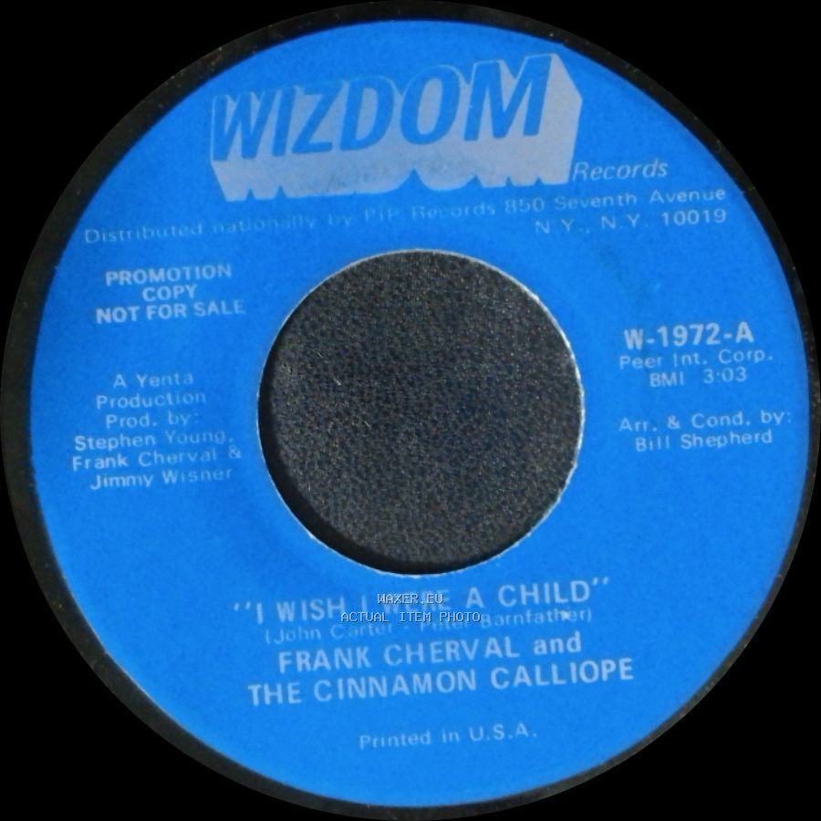 Frank Cherval And The Cinnamon Calliope - I Wish I Were A Child / Devils Are Dancing Tonight side B