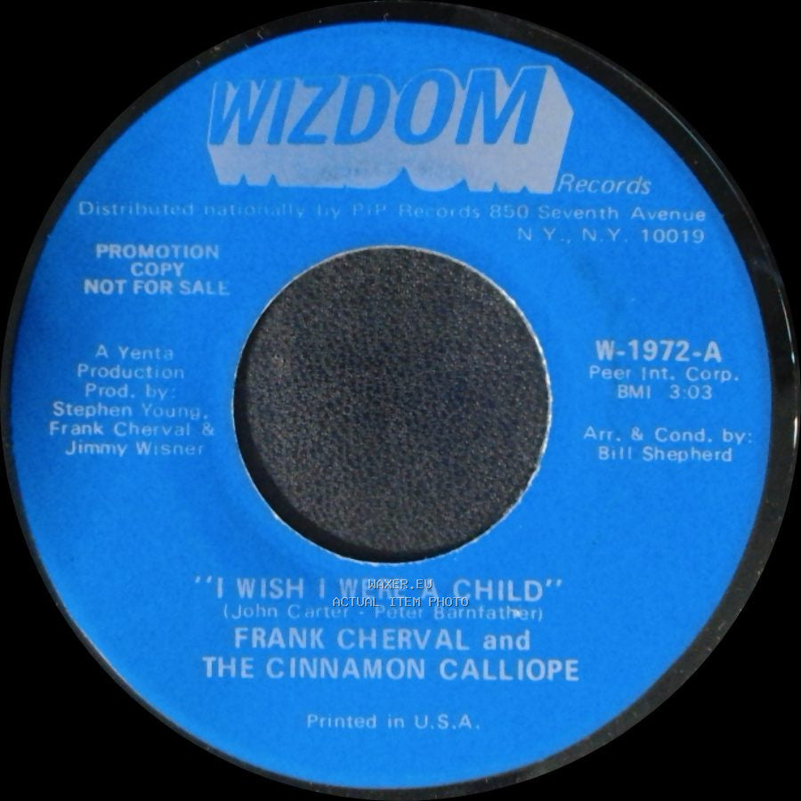 Frank Cherval And The Cinnamon Calliope - I Wish I Were A Child / Devils Are Dancing Tonight side B