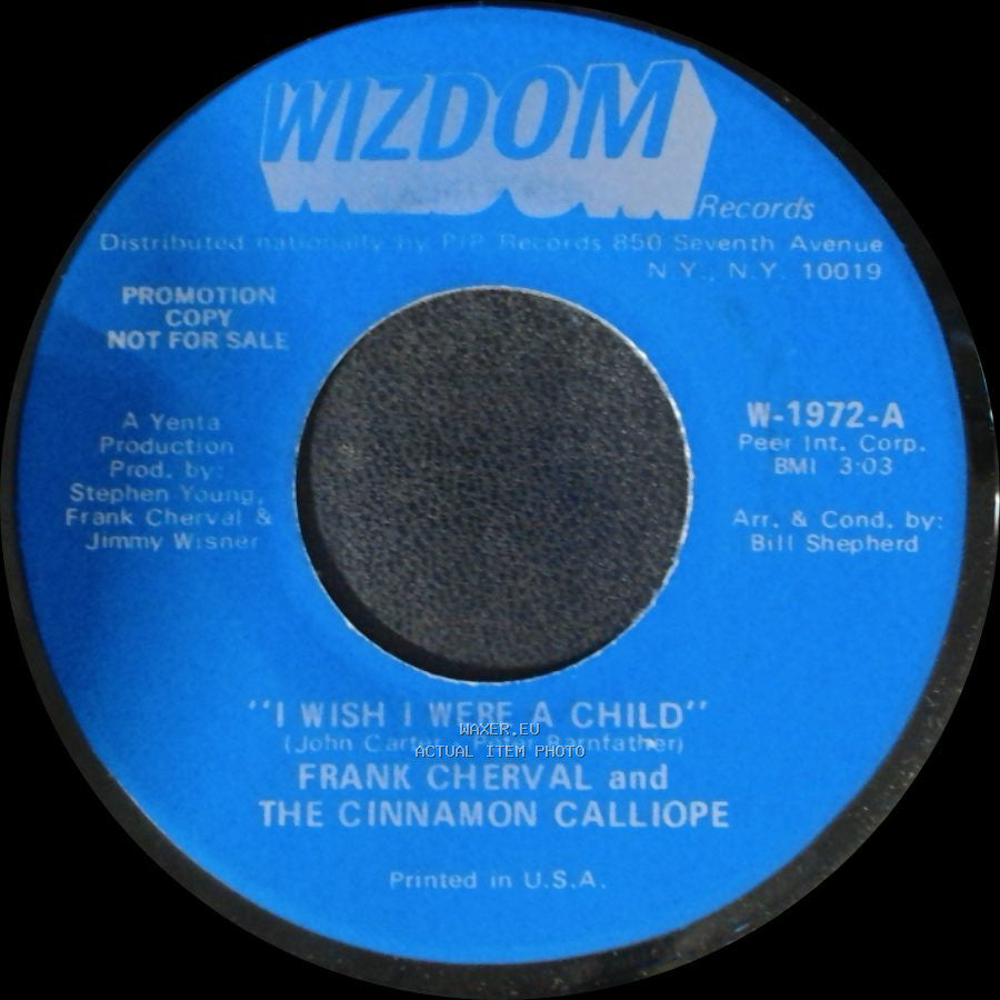Frank Cherval And The Cinnamon Calliope - I Wish I Were A Child / Devils Are Dancing Tonight side B