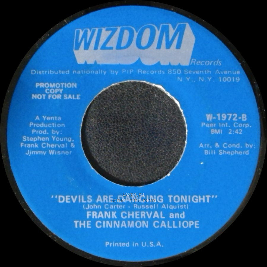Frank Cherval And The Cinnamon Calliope - I Wish I Were A Child / Devils Are Dancing Tonight side B