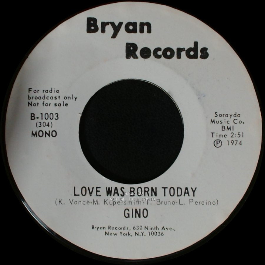 Gino - Love Was Born Today / Love Was Born Today side A