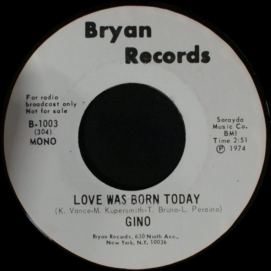 Gino - Love Was Born Today / Love Was Born Today side A