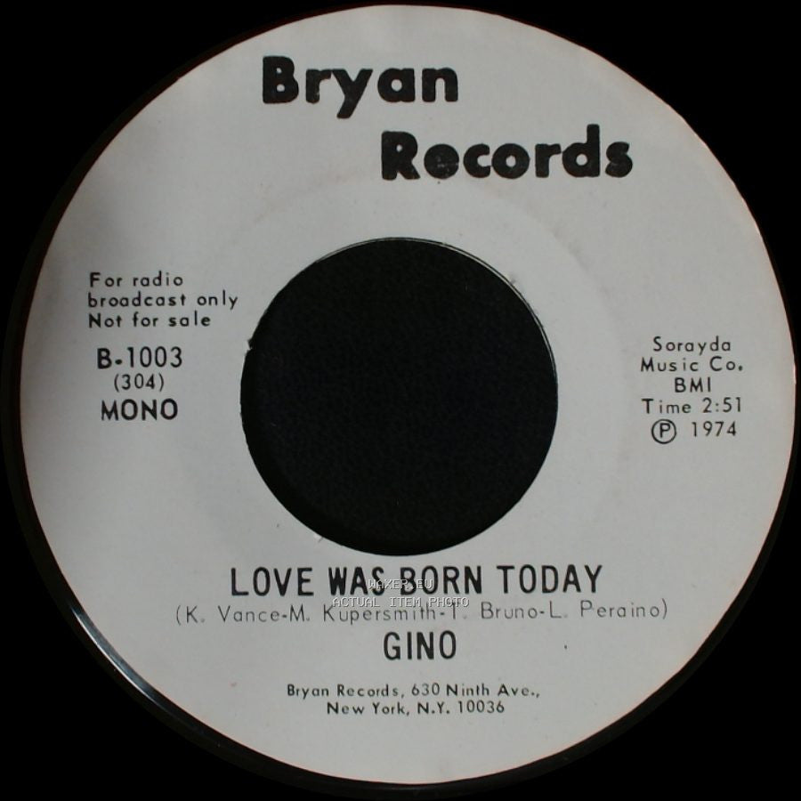 Gino - Love Was Born Today / Love Was Born Today side A