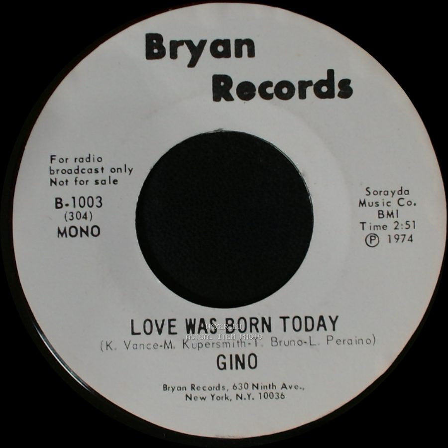 Gino - Love Was Born Today / Love Was Born Today side A