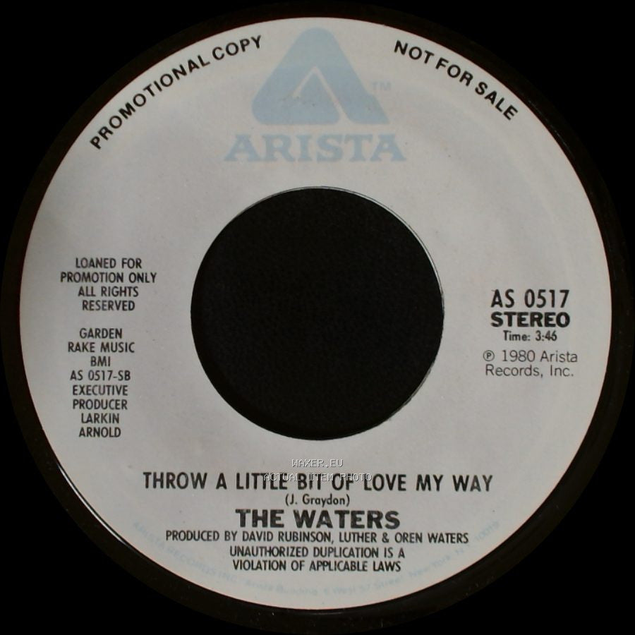 The Waters - Heart Lead The Way / Throw A Little Bit Of Love My Way side B