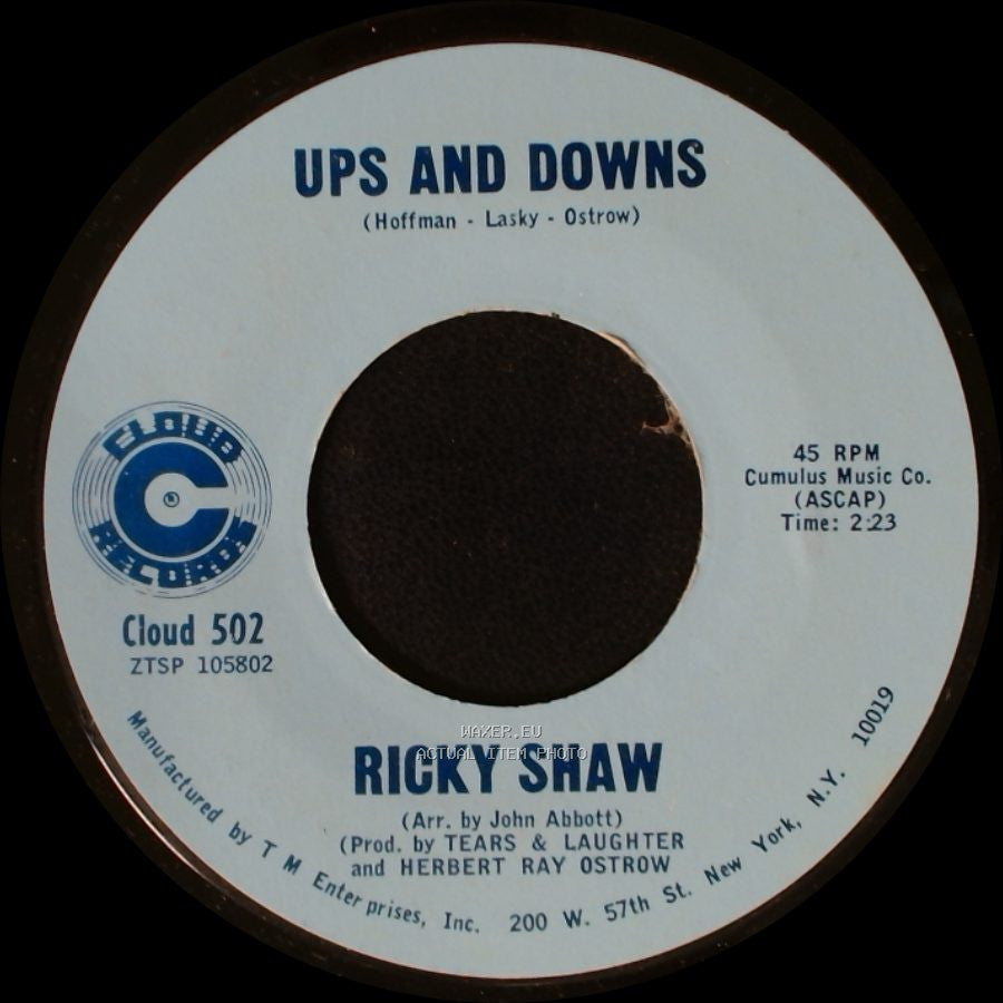 Ricky Shaw - That's The Way Heaven Made Her / Ups And Downs side B