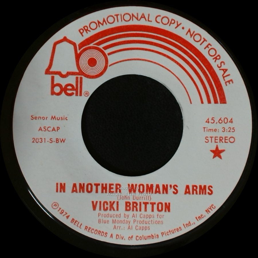 Vicki Britton - In Another Woman's Arms / In Another Woman's Arms side B