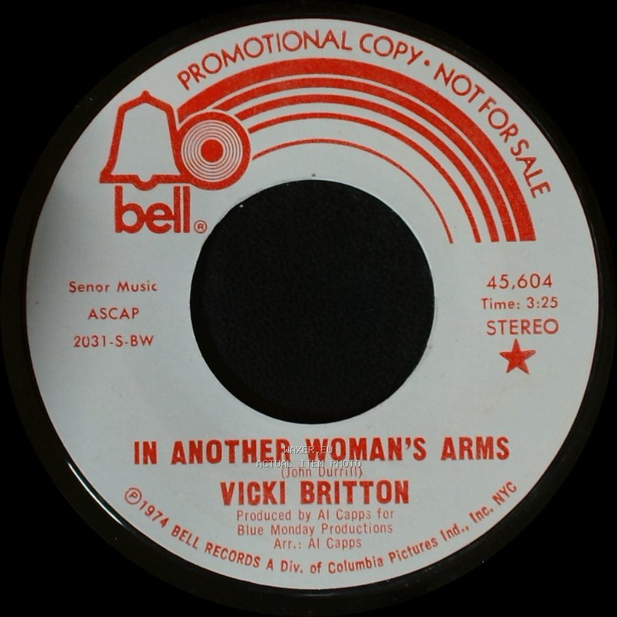 Vicki Britton - In Another Woman's Arms / In Another Woman's Arms side B
