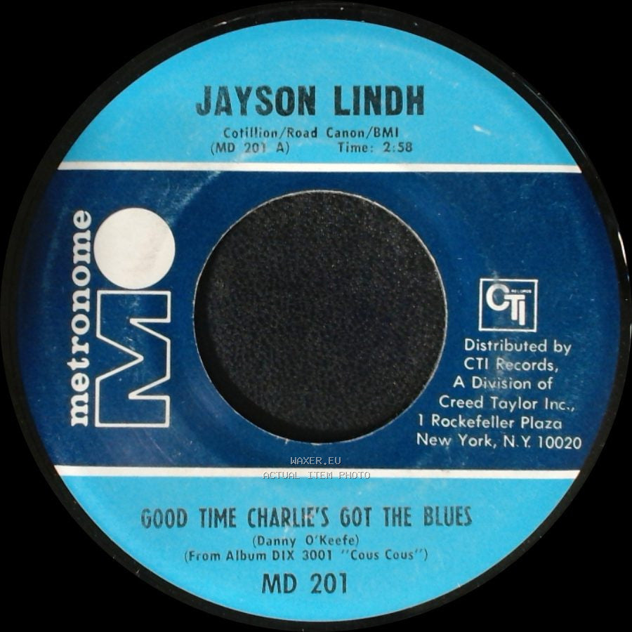 Jayson Lindh - Elastic Springtime / Good Time Charlie's Got The Blues side B