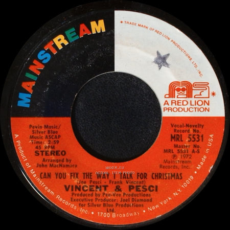 Vincent & Pesci - Can You Fix The Way I Talk For Christmas / Little People Blues side B