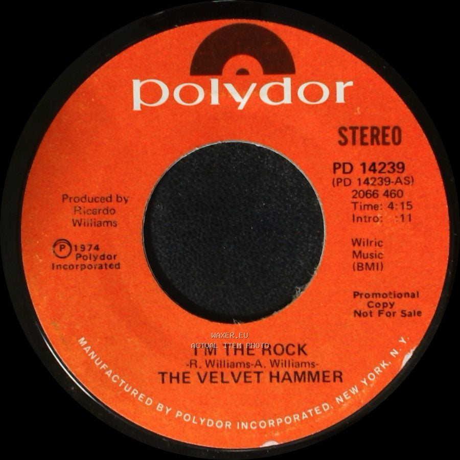 The Velvet Hammer - I'm The Rock / I'm The Rock side B