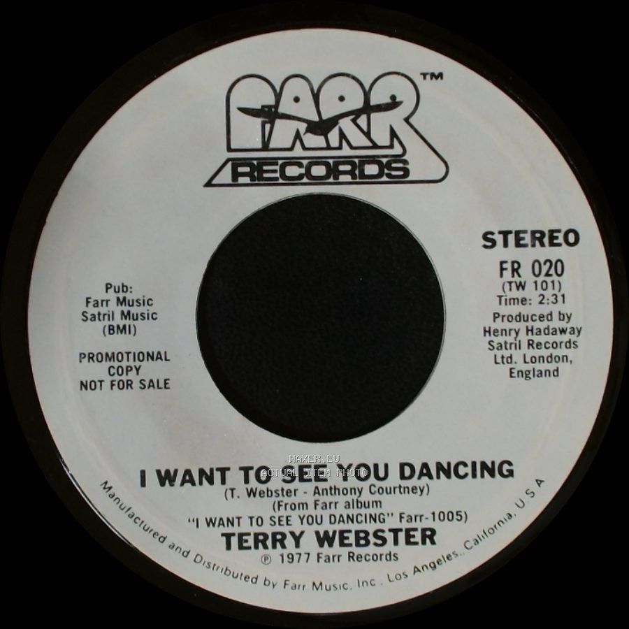 Terry Webster - Schitzophrenia / I Want To See You Dancing side B