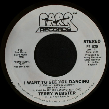 Terry Webster - Schitzophrenia / I Want To See You Dancing side B